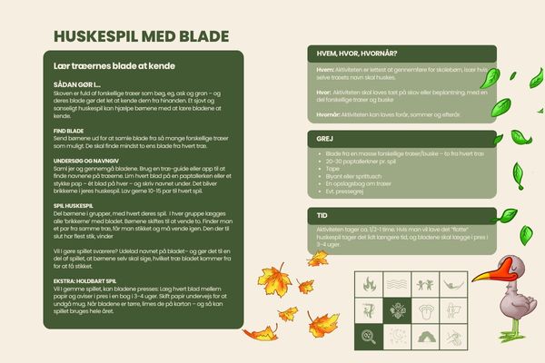 Huskespil med blade